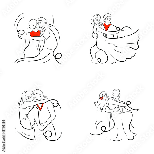 Pack of Spouses Hand Drawn Illustrations 