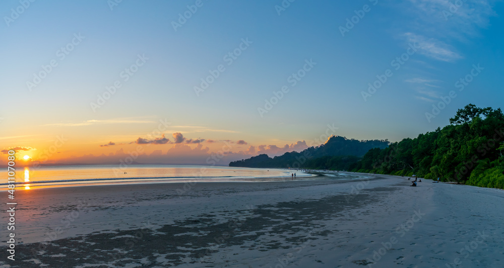 Sunset on the sea, Radhanagar Beach, Havelock Island	