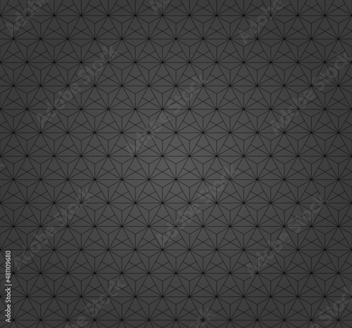 Seamless dark background for your designs. Modern dark vector ornament. Geometric abstract black pattern