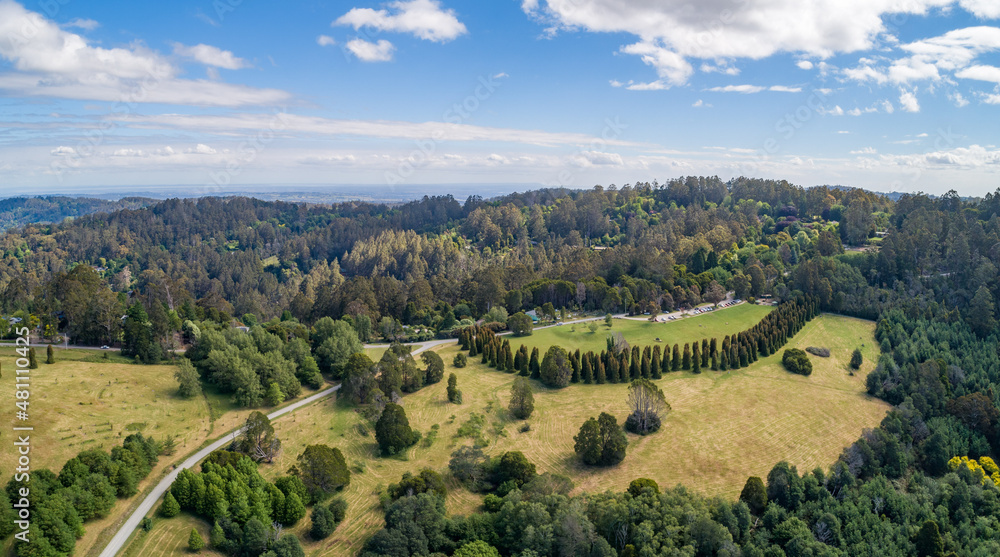 Scenic garden in Australia - aerial landscape
