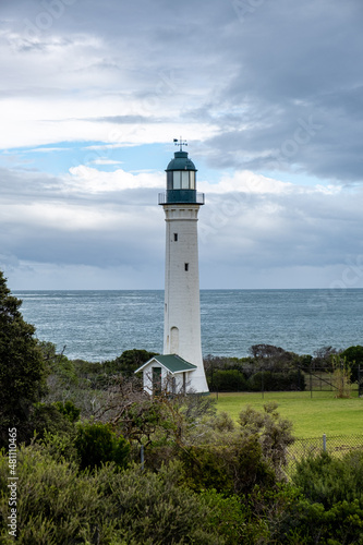 White Lighthouse in Queenscliff, Victoria Australia