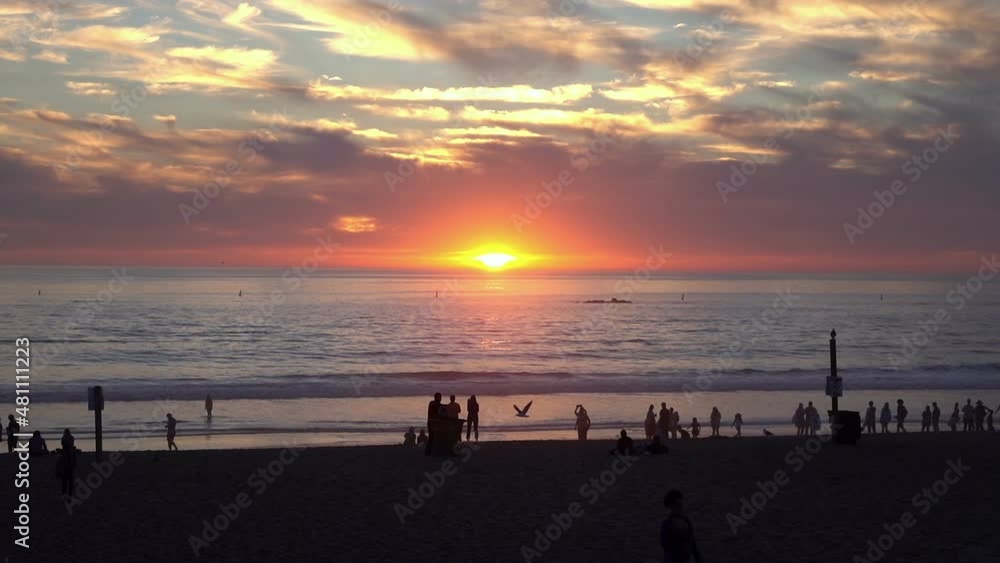 Sunset in Santa Monica in California in slow motion 120fps Sunset in Santa Monica in California in slow motion 120fps