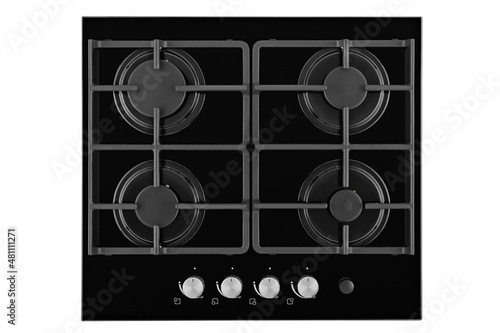 Gas stove top with clipping path