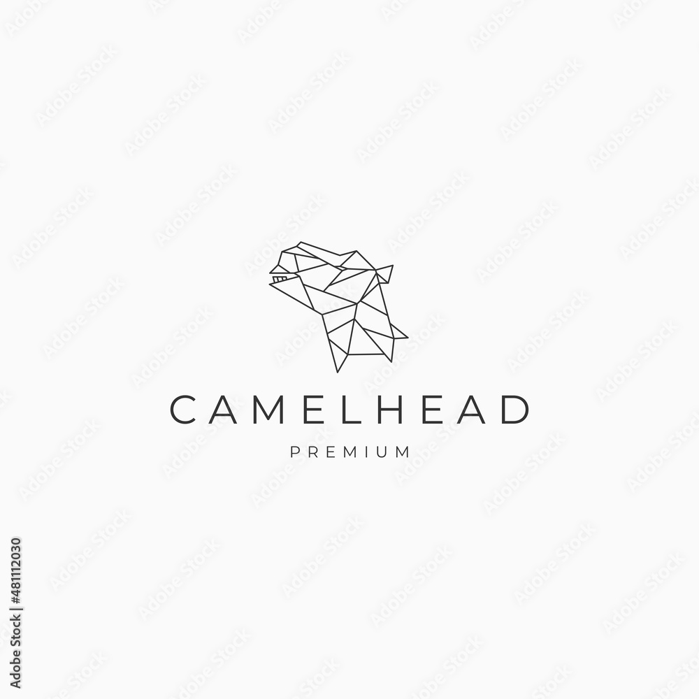 Camel head logo vector icon design template Camel head logo vector icon design template