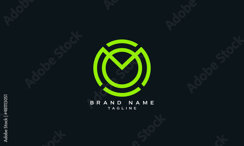 OM, MO, O, CM, MC, COM, MOC, MCO, Abstract initial monogram letter alphabet logo design