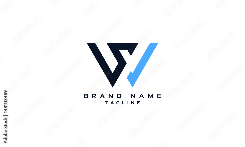 WS, SW, SV, VS, Abstract initial monogram letter alphabet logo design WS, SW, SV, VS, Abstract initial monogram letter alphabet logo design