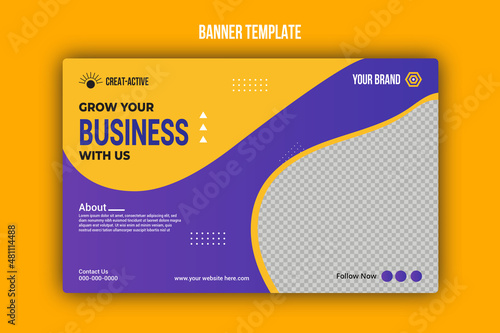 Business horizontal banner template Design to promote