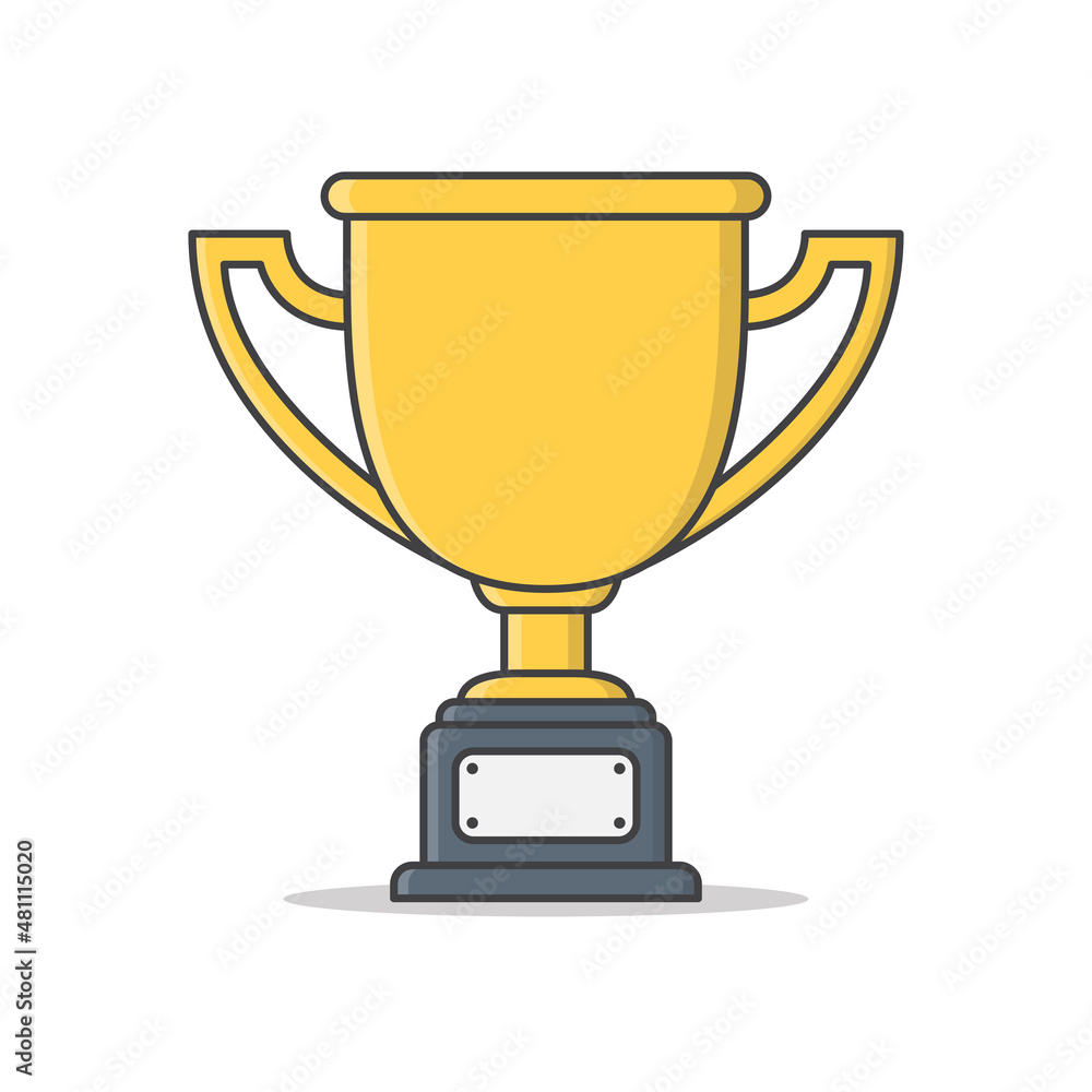 Trophy Cup Vector Icon Illustration. Winner Award Flat Icon. Champion Trophy Trophy Cup Vector Icon Illustration. Winner Award Flat Icon. Champion Trophy