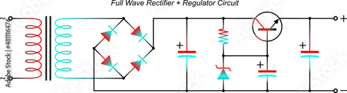 Full Wave Rectifier + Regulator Circuit