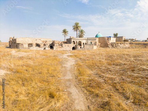 Kirkuk citadel on a hill above the city center