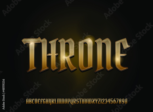 fantasy golden medieval throne text effect