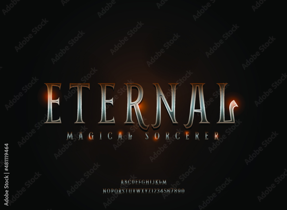 Fototapeta premium fantasy dark red eternal text effect