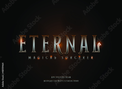 fantasy dark red eternal text effect