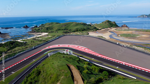 Obraz na płótnie the beauty of the scenery of the mandalika circuit in lombok