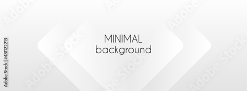 White minimal vector long banner. Abstract gradient business background with copy space for text. Facebook header, web banner