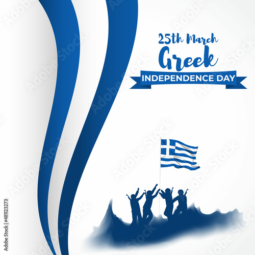 vector illustration for Greek independence day