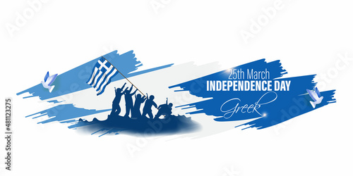vector illustration for Greek independence day