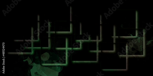 Abstract modern digitally generated image of dark light and stripes moving fast over black background with space for your text and for making card,invitation,decoration and design.