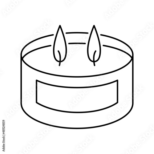 Candle with two wick icon