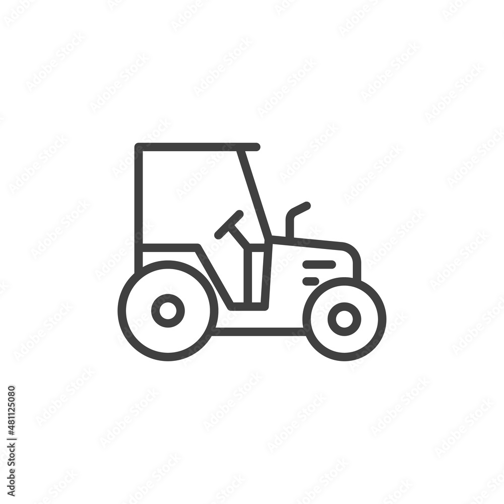 Tractor line icon