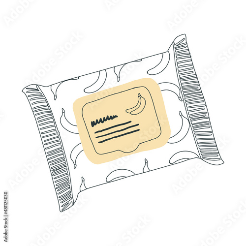 Makeup remover wipes illustration, wet wipes