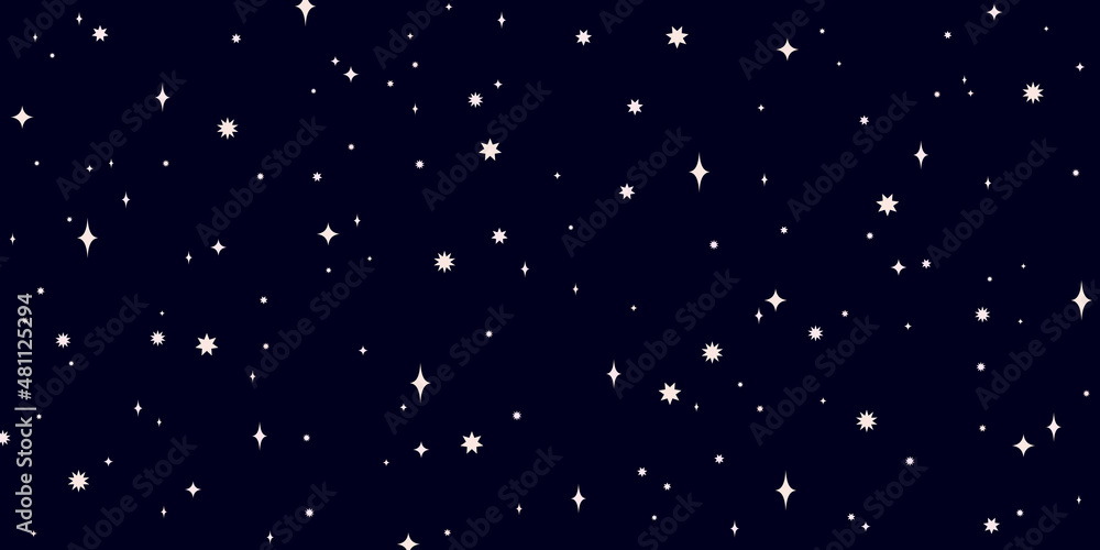 Universe, cosmos. Seamless pattern universe, cosmos and space background with stars. Black dark cosmos seamless pattern with stardust, stars. Magic black universe, starry night. Vector Illustration Universe, cosmos. Seamless pattern universe, cosmos and space background with stars. Black dark cosmos seamless pattern with stardust, stars. Magic black universe, starry night. Vector Illustration