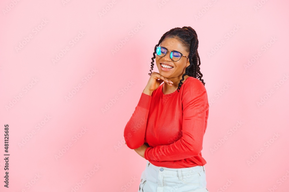 Beauty portrait of black woman face with natural skin Beauty portrait of black woman face with natural skin