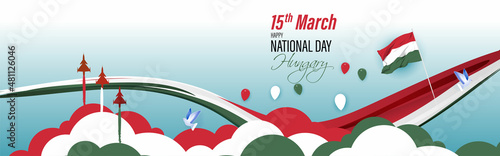 vector illustration for happy Hungary national day