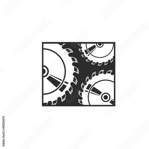 circular saw blade vector illustration design