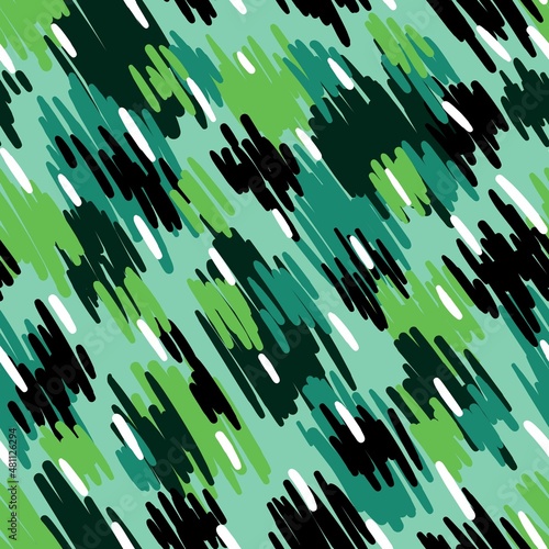 Wallpaper Mural MINT GREEN SEAMLESS VECTOR BACKGROUND WITH ABSTRACT SPOTS AND DIAGONAL STROKES Torontodigital.ca