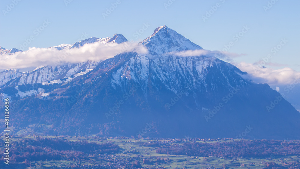 snow covered mountains in Switzerland
