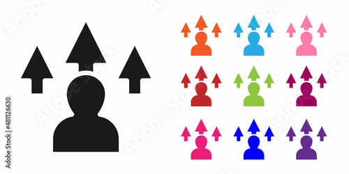 Black Web design and front end development icon isolated on white background. Set icons colorful. Vector