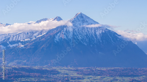 snow covered mountains in Switzerland