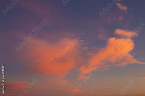 Evening sky with colorful sunlight, Dusk sky background. © Ирина Селина