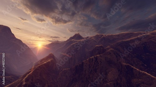 Movement in the mountainous landscape