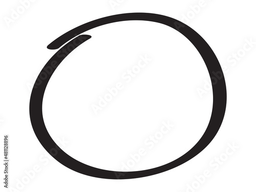 Slika na platnu Black circle pen draw