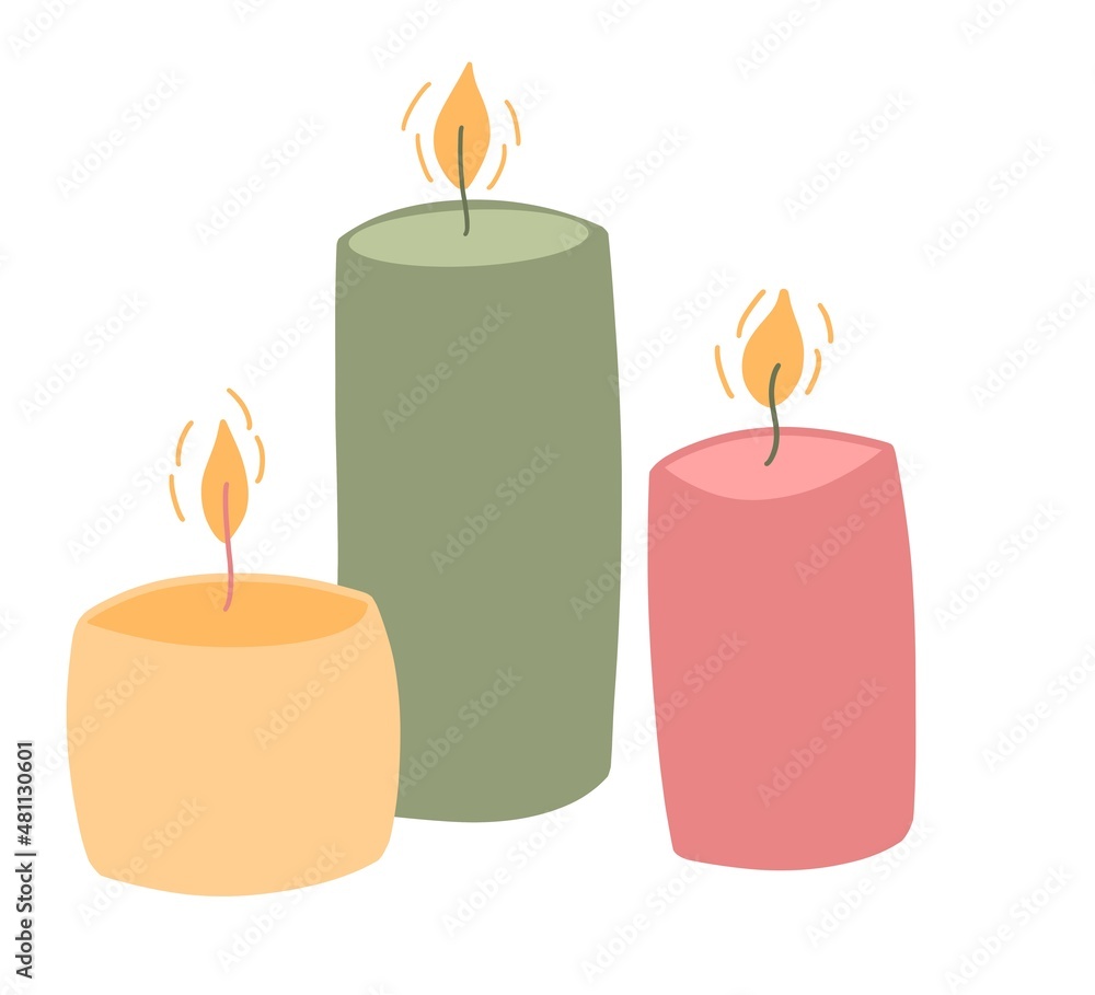 burning candle isolated on white background burning candle isolated on white background