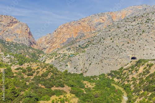The Guadalhorce valley and the railway, seen from the King's pathway