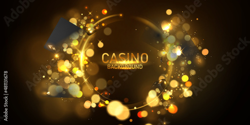 VIP vector illustration of a casino game background with playing equipment.