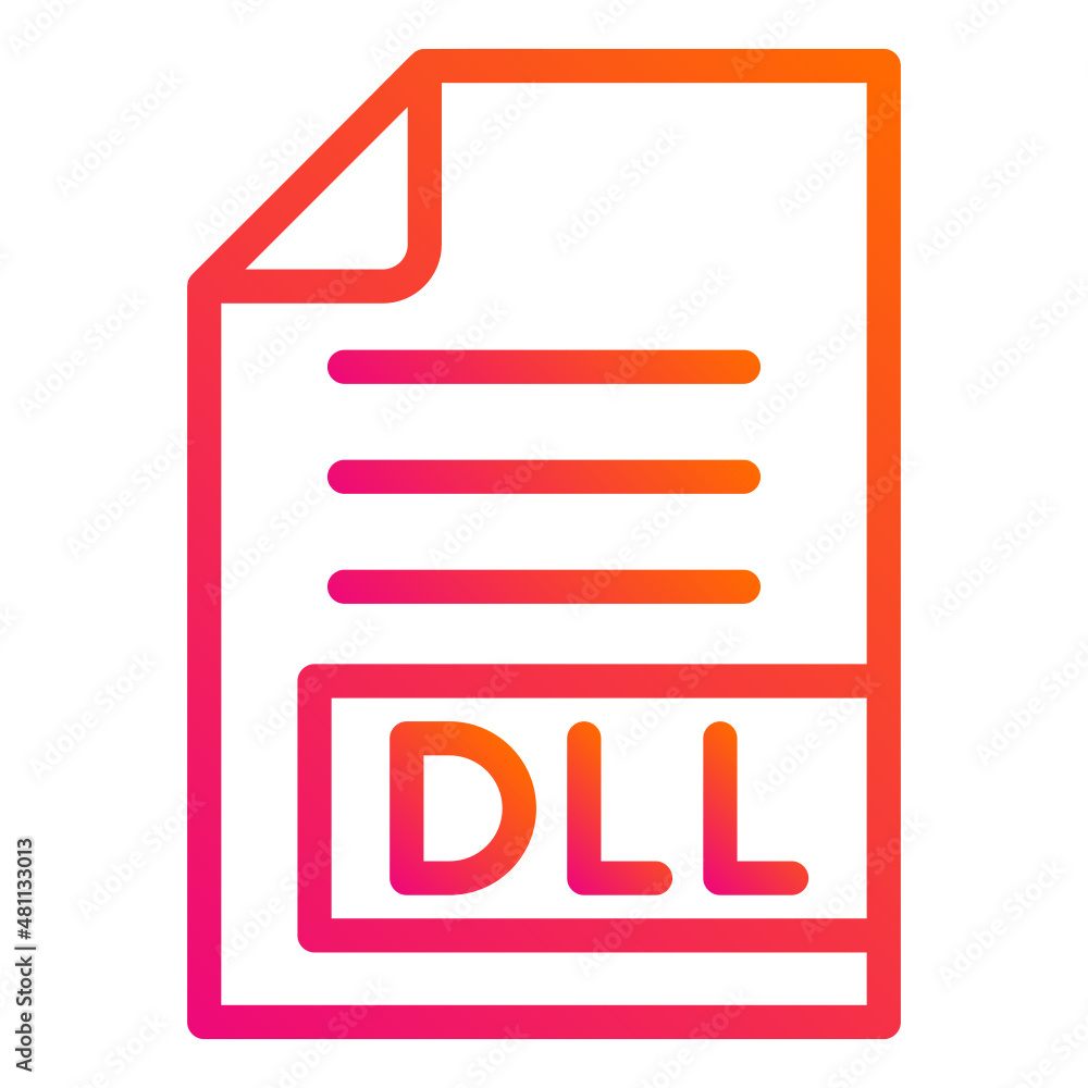 DLL Vector Icon Design Illustration DLL Vector Icon Design Illustration