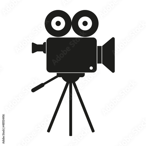 A video camera. Icon. Vector image.