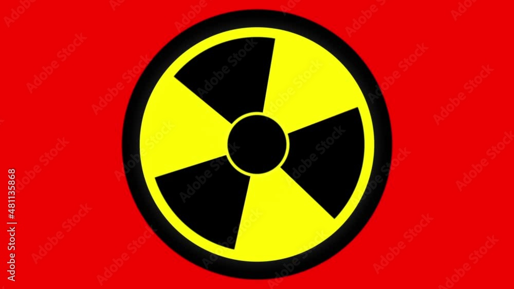 Nuclear symbol flashing icon loop Nuclear symbol flashing icon loop
