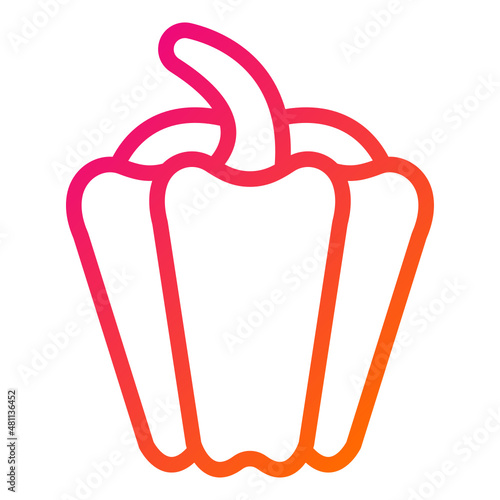 Capsicum Vector Icon Design Illustration