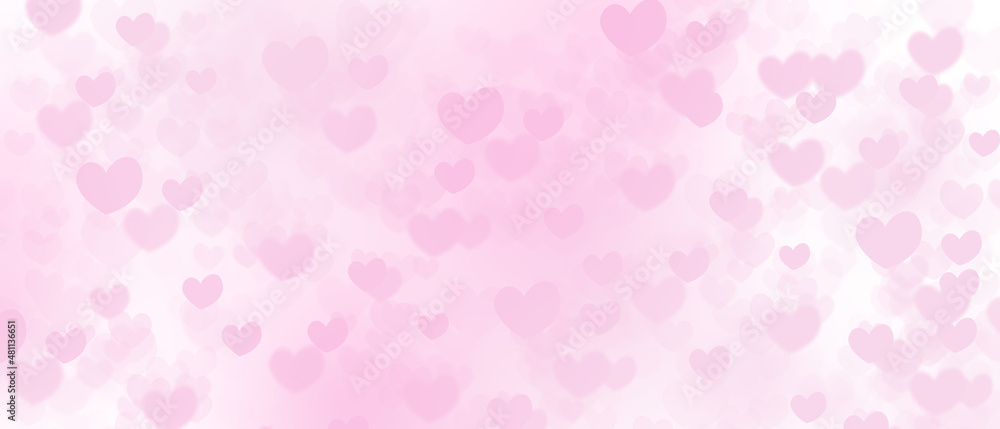 Heart shape bokeh Valentine day background