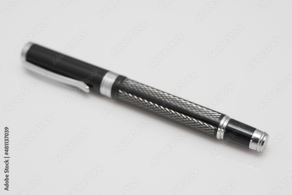 Black ink fountain pen insulated on white Black ink fountain pen insulated on white