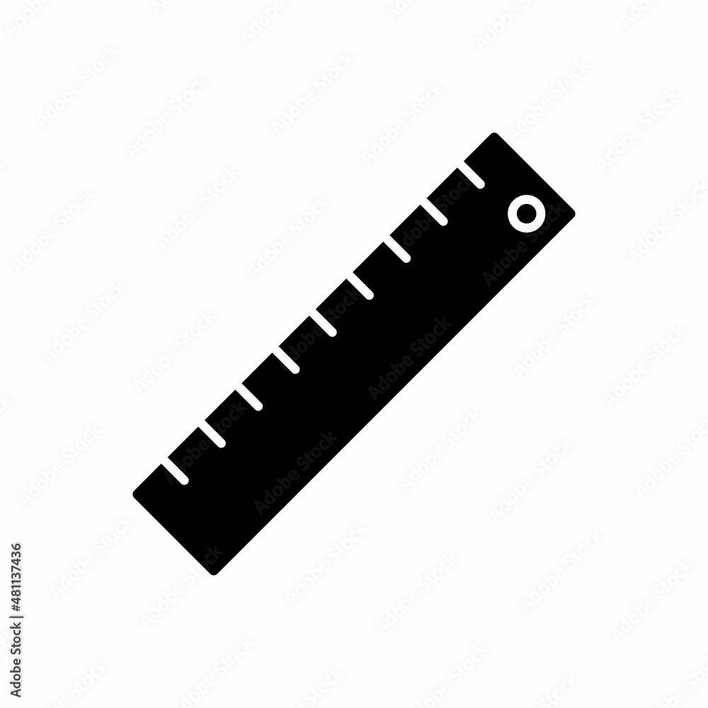 ruler glyph icon vector ruler glyph icon vector