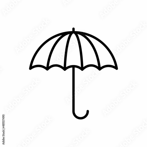 umbrella line icon vector