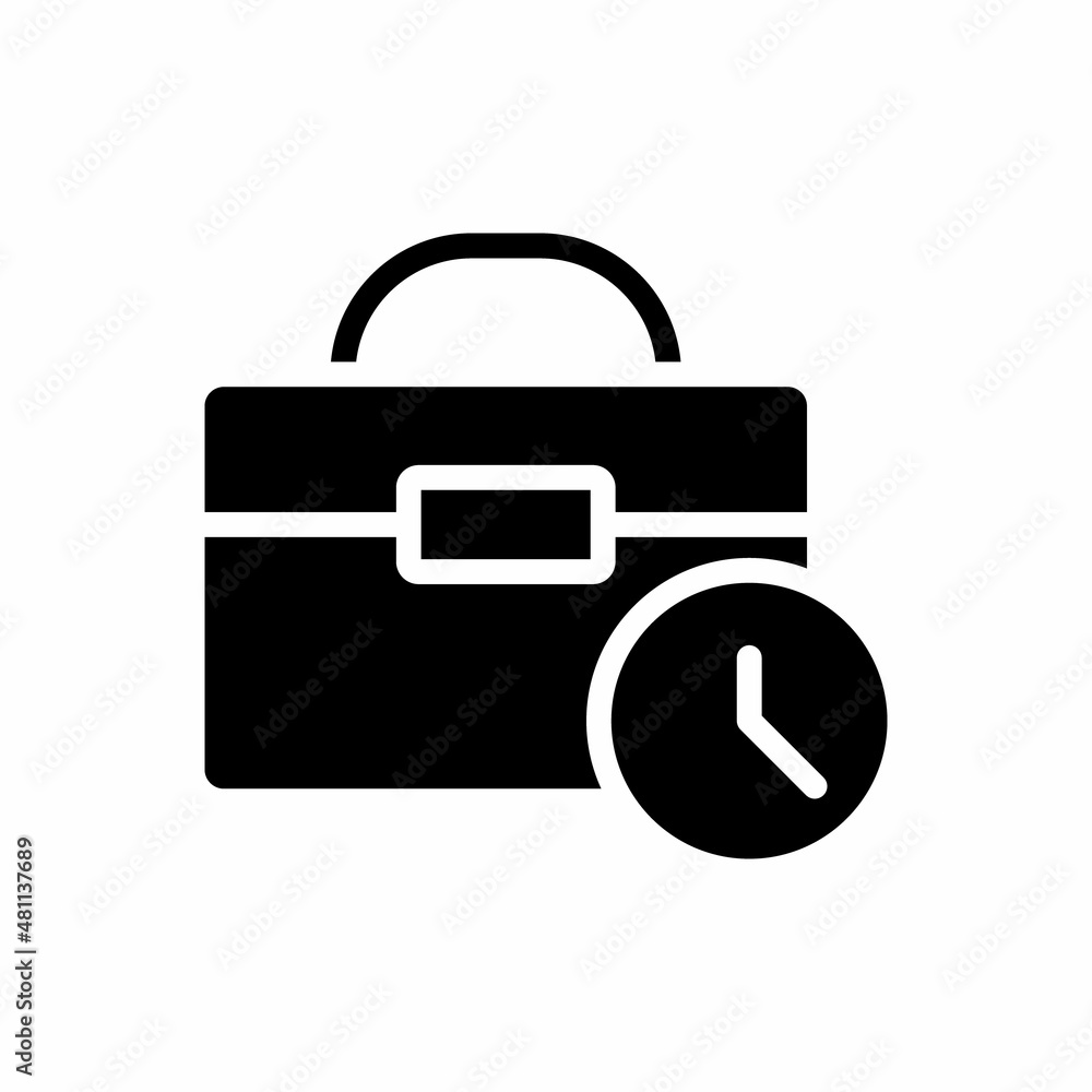 work time glyph icon vector work time glyph icon vector