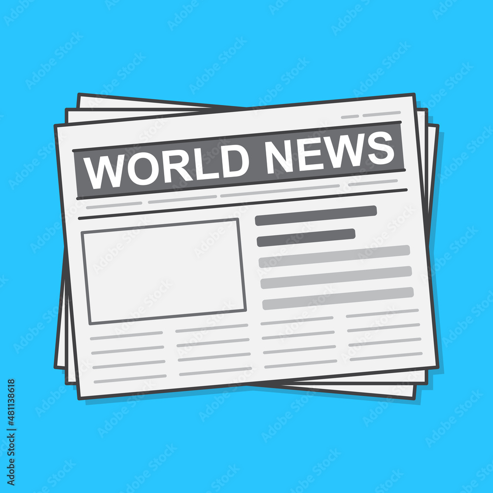 Newspaper Vector Icon Illustration. Daily News Paper Flat Icon Newspaper Vector Icon Illustration. Daily News Paper Flat Icon