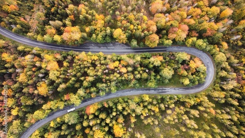 autumn mountain road